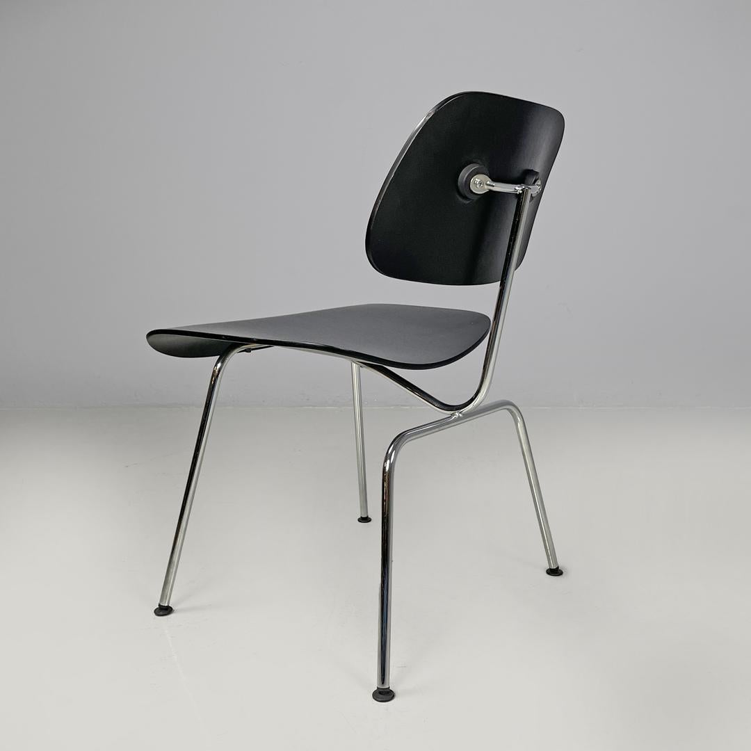 Metal German postmodern black wooden chair by Charles and Ray Eames for Vitra, 2000s