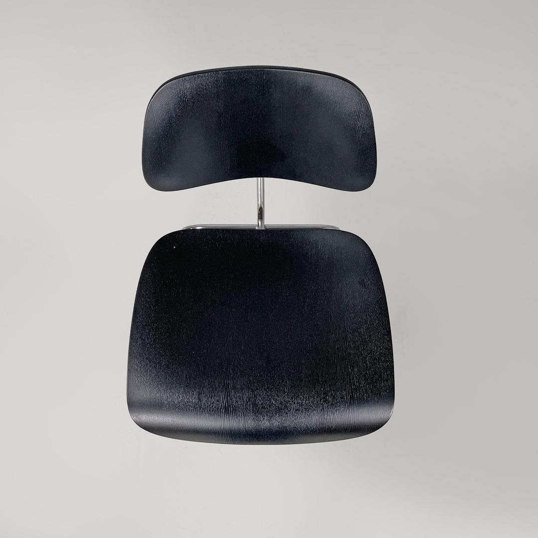 German postmodern black wooden chair by Charles and Ray Eames for Vitra, 2000s 2