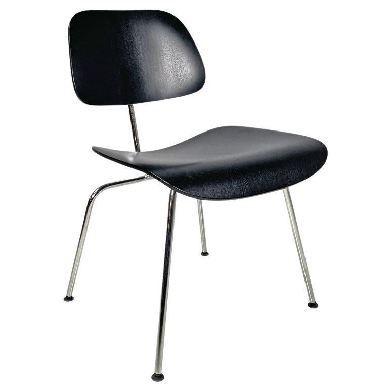 German postmodern black wooden chair by Charles and Ray Eames for Vitra, 2000s