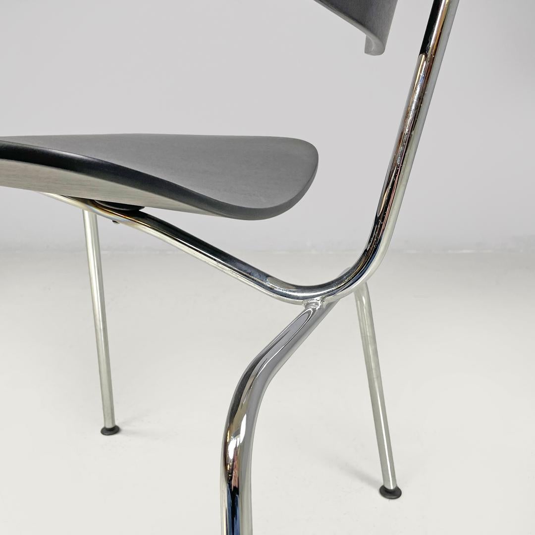 German postmodern black wooden chairs by Charles and Ray Eames for Vitra, 2000s For Sale 9