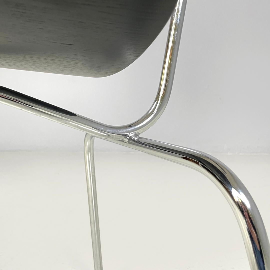 German postmodern black wooden chairs by Charles and Ray Eames for Vitra, 2000s For Sale 10