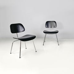 German postmodern black wooden chairs by Charles and Ray Eames for Vitra, 2000s