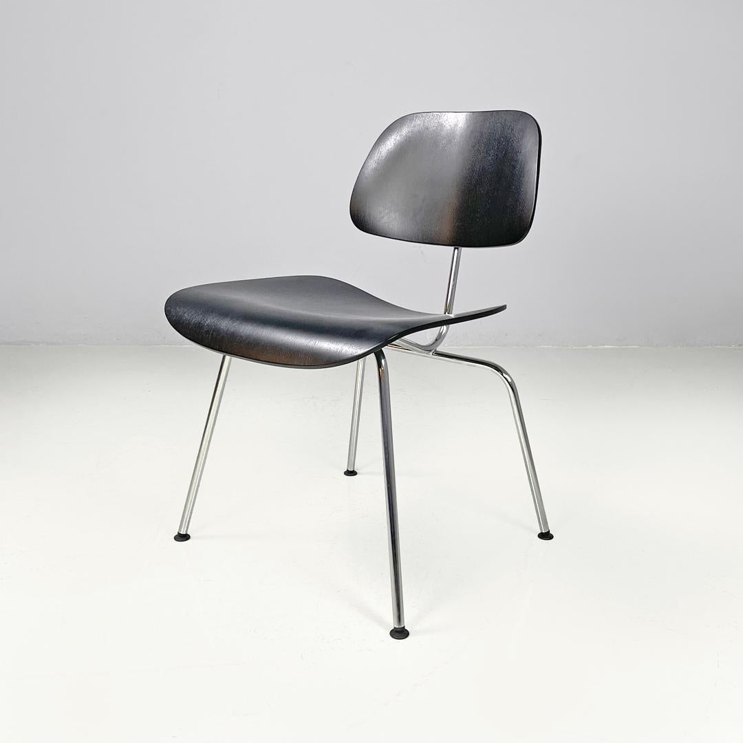 Contemporary German postmodern black wooden chairs by Charles and Ray Eames for Vitra, 2000s For Sale