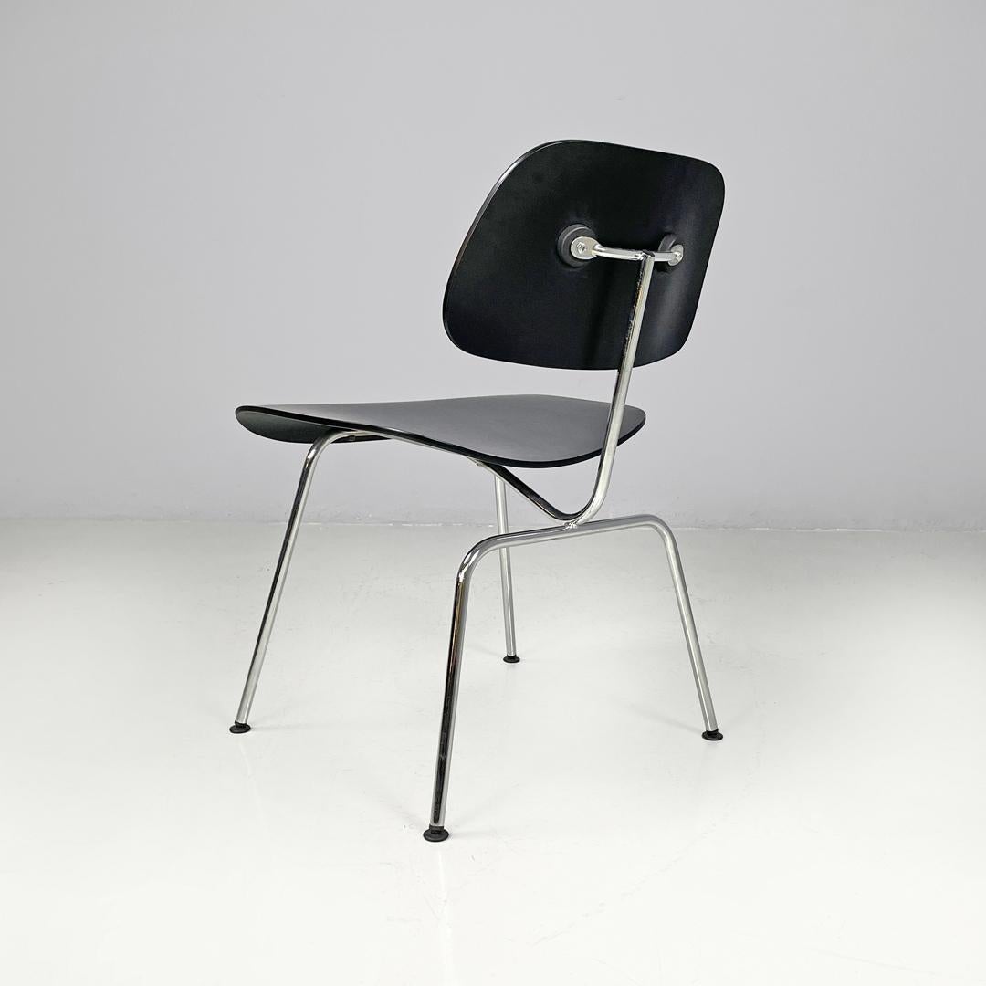 Metal German postmodern black wooden chairs by Charles and Ray Eames for Vitra, 2000s For Sale