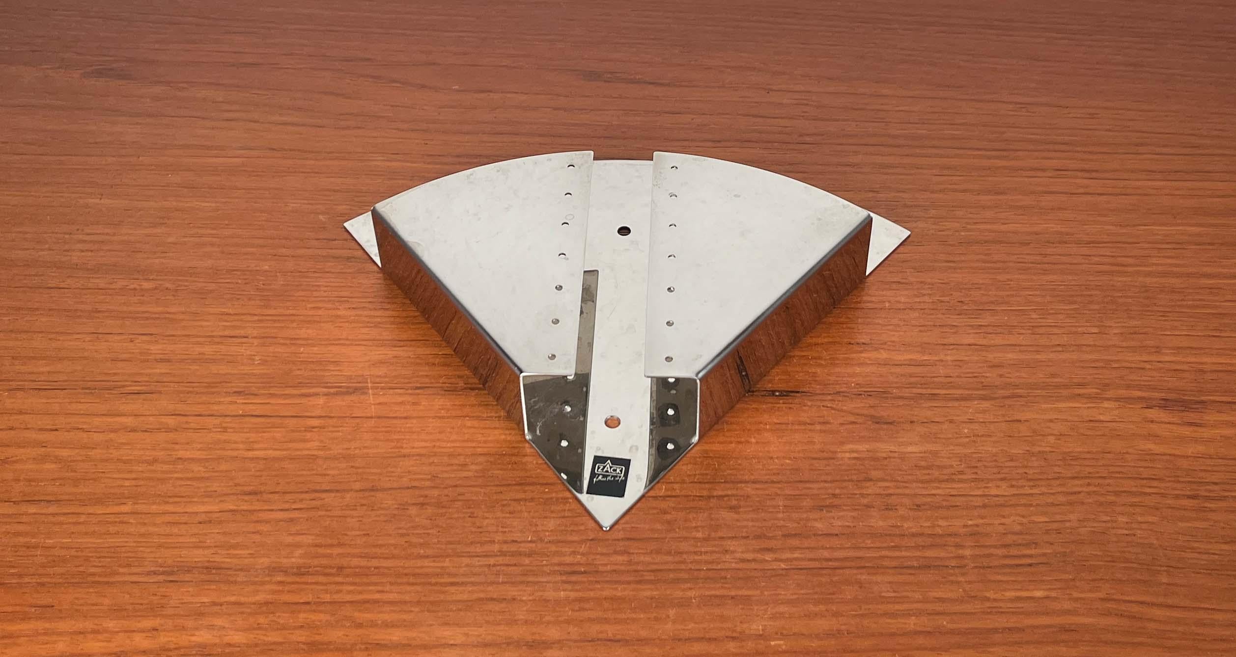 German Postmodern Chrome Coffee Filter Holder from Zack, 1980s Metal en venta