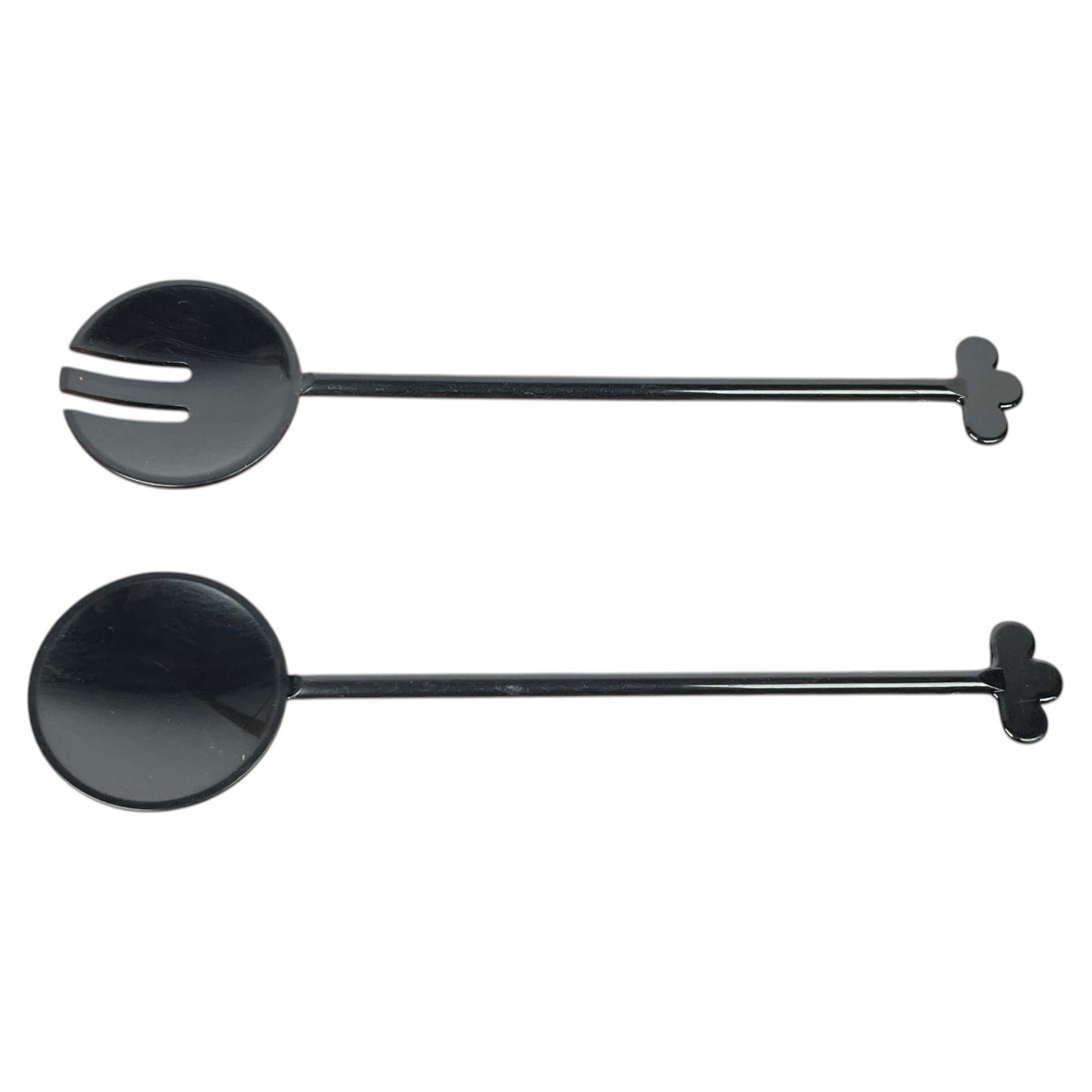 German Postmodern Salad Servers from Leonardo, 1980s, Set of 2 For Sale