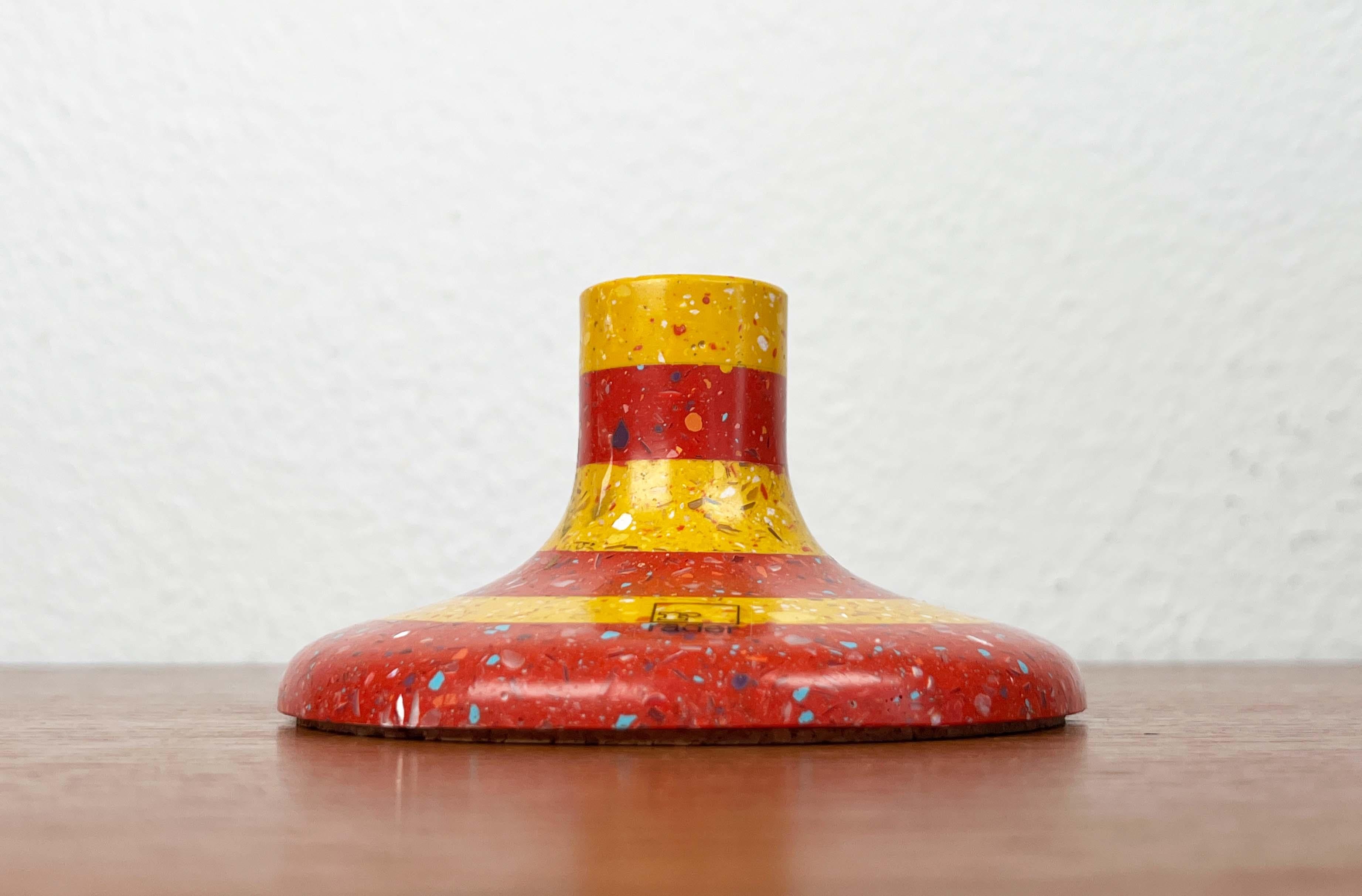 German Postmodern Terrazzo Style Candleholder from Räder, 1980s In Good Condition For Sale In Hamburg, DE