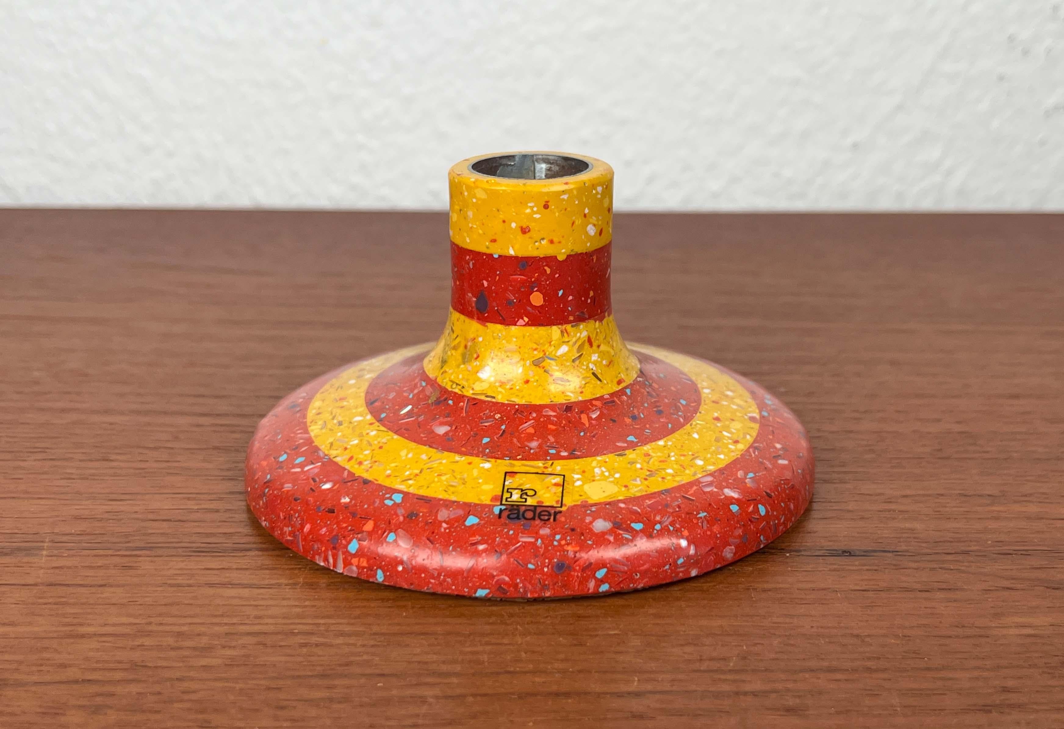 20th Century German Postmodern Terrazzo Style Candleholder from Räder, 1980s For Sale