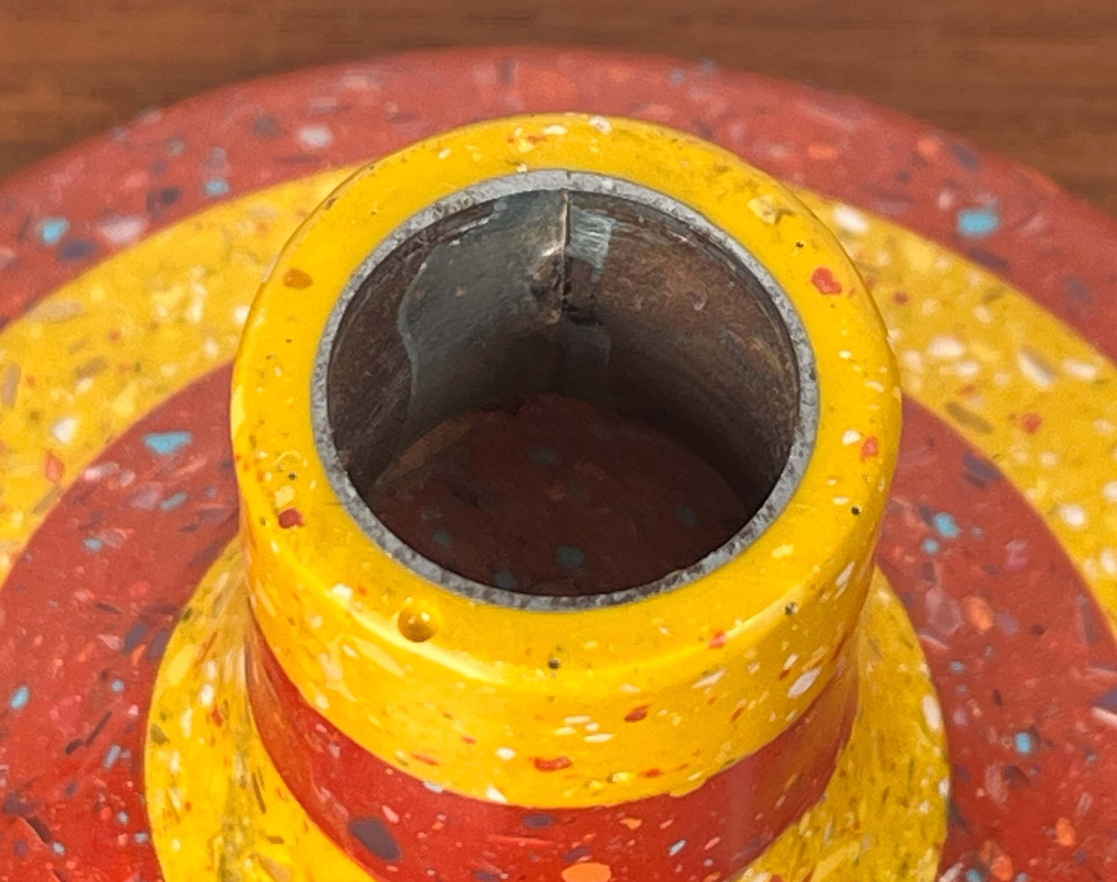 German Postmodern Terrazzo Style Candleholder from Räder, 1980s For Sale 1