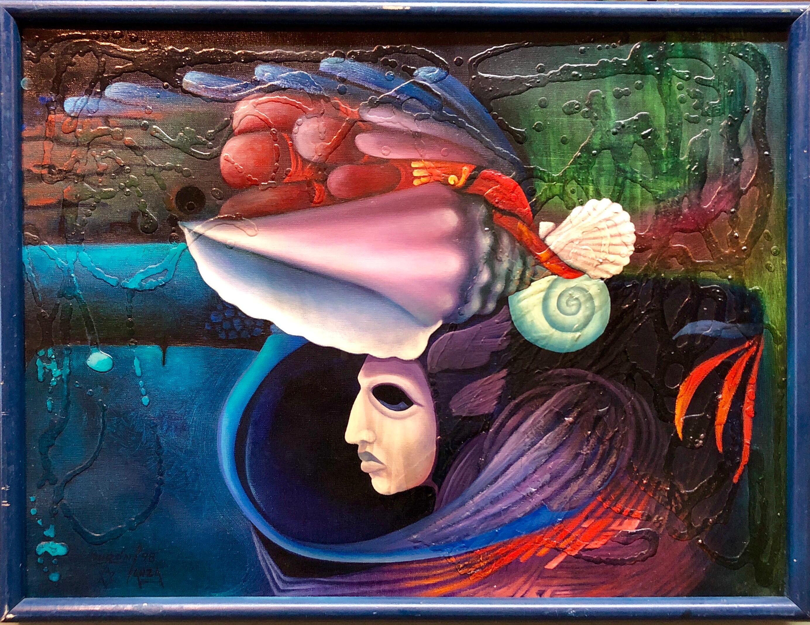 Magic Realist Surrealist Latin American Naive Fantasy Painting 