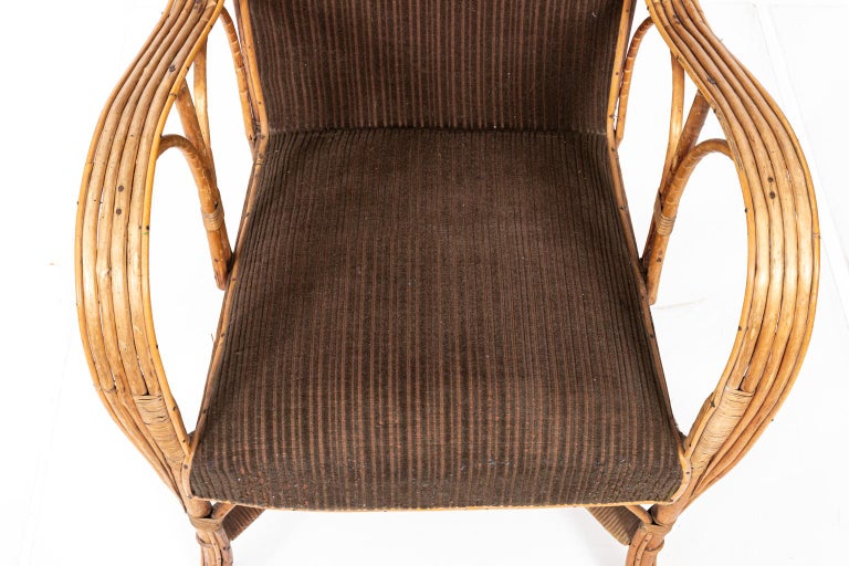German Rattan Armchairs For Sale at 1stDibs