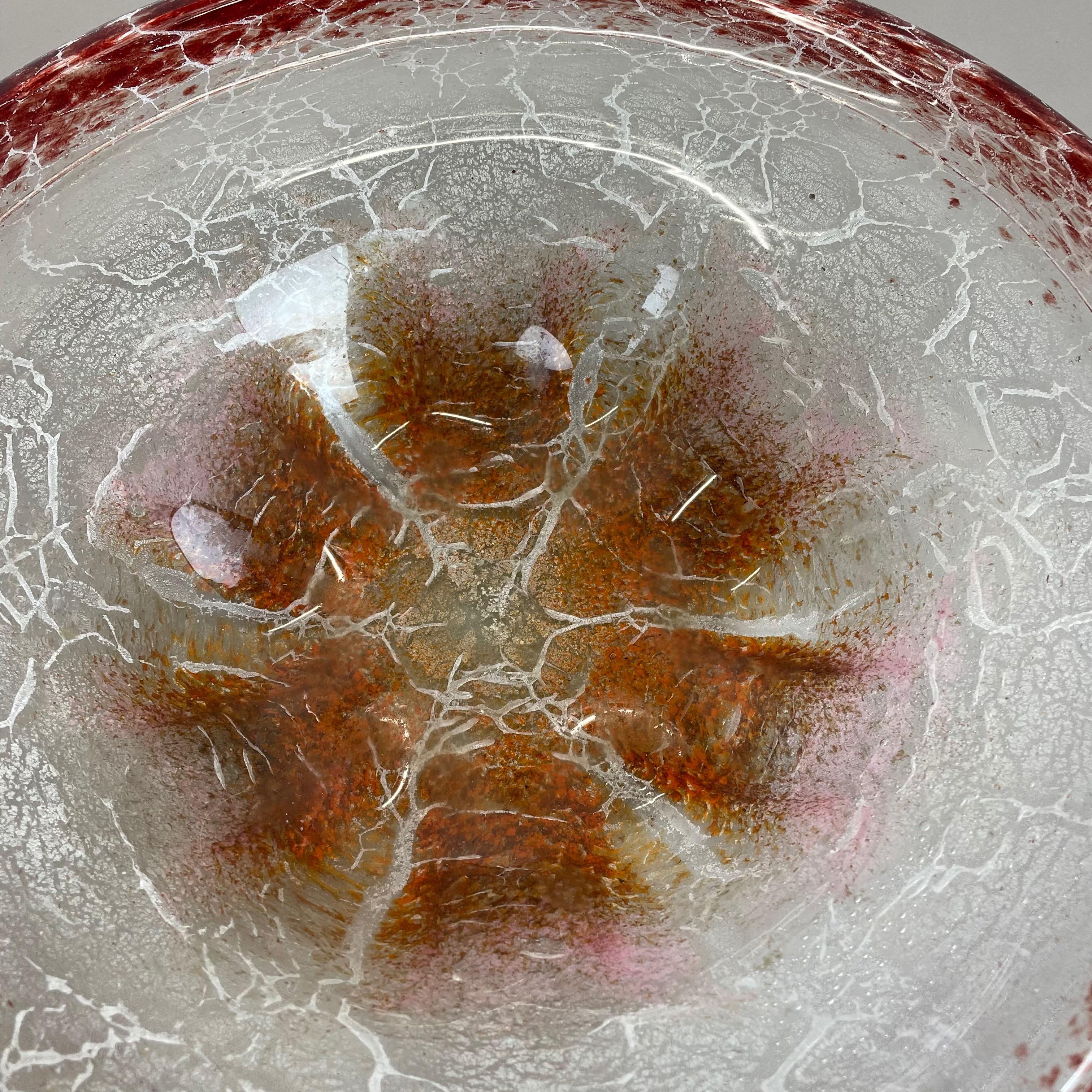 Cuenco alemán de cristal rojo de Karl Wiedmann para WMF Ikora, Art Déco de Baushaus de los años 30 en venta 3
