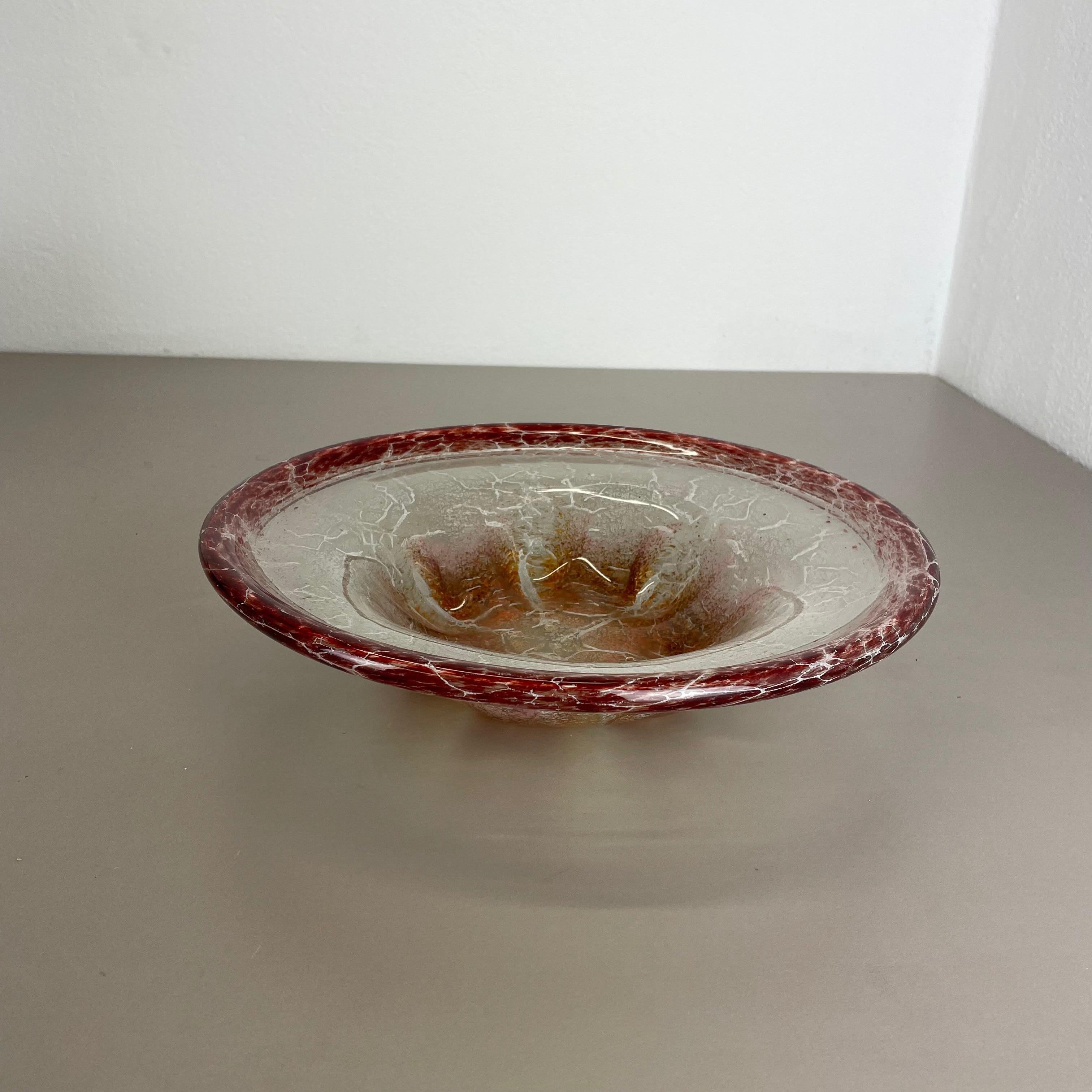 Article: Glass bowl



Producer: WMF, Germany 



Designer: Karl Wiedmann 


Age: 1930s



Description: 

Wonderful heavy Art Deco glass element designed by Karl Wiedmann and produced WMF, Germany in the 1930s. This glass bowl is