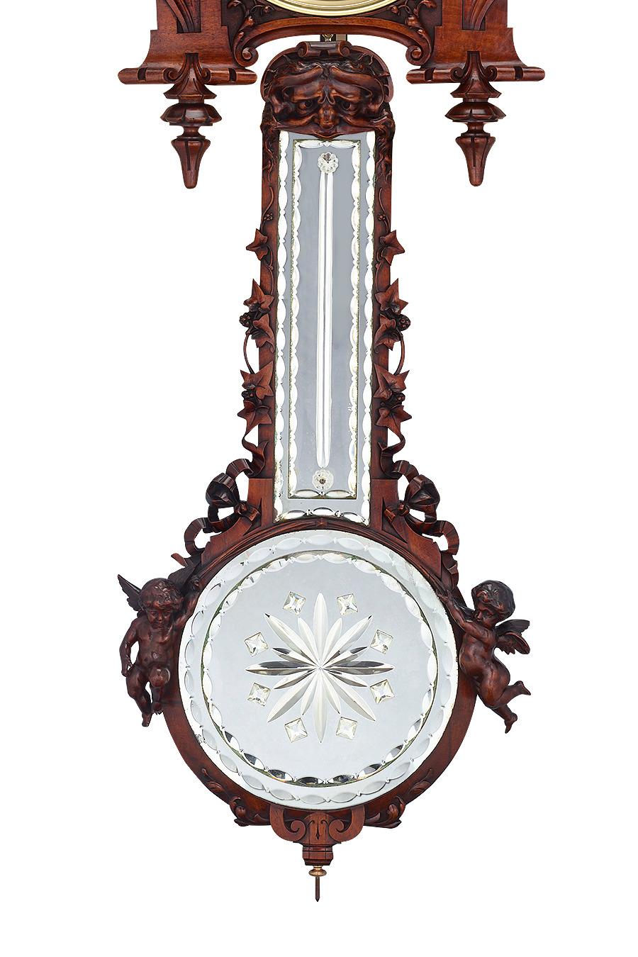 wooden pendulum wall clock
