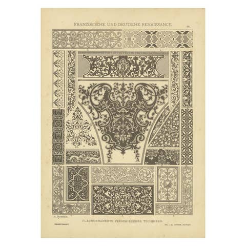 German Renaissance Decorative Arts from Der Ornamentenschatz, 1887