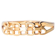 Bague allemande unisexe Maillons de chaîne en or jaune 18K Ø 8.75 US / 1.5 gr