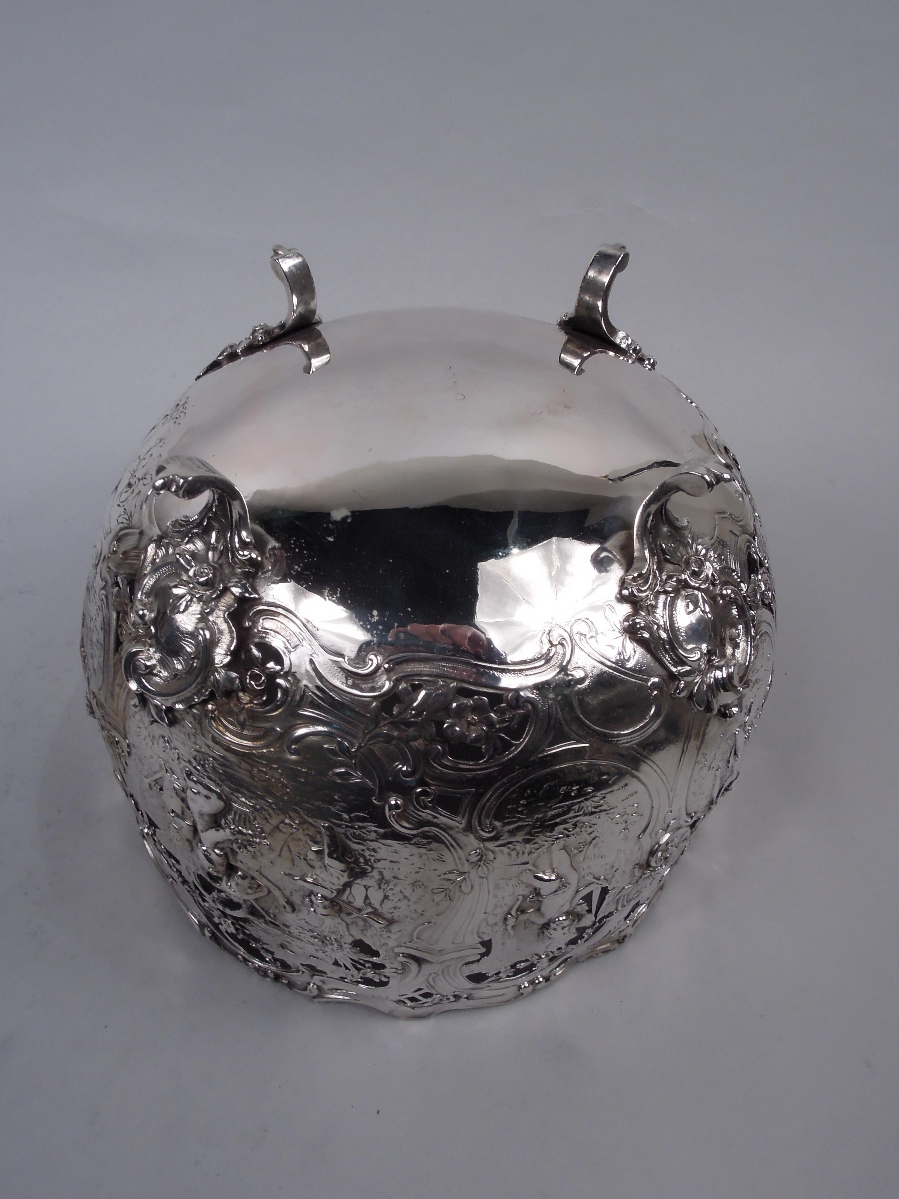 German Rococo Silver Centerpiece Bowl by Storck & Sinsheimer 2
