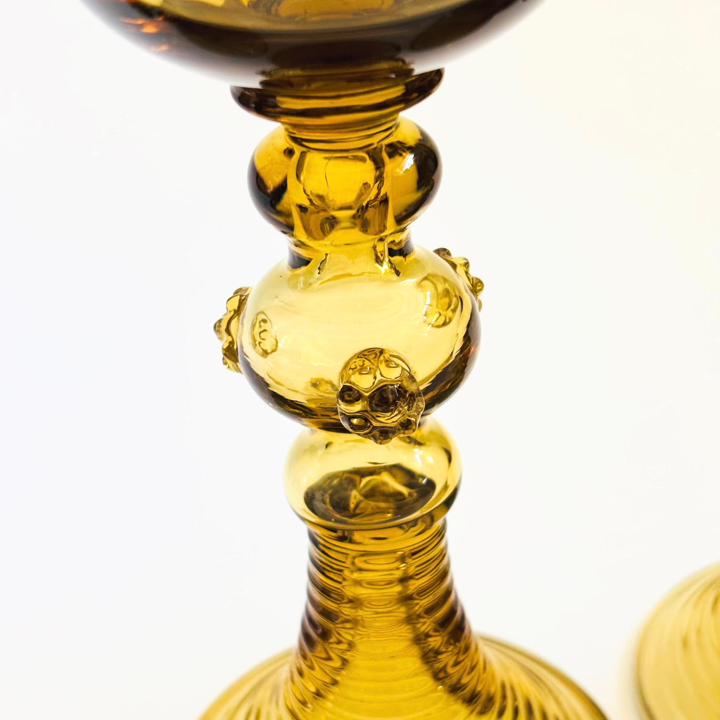 20th Century German Roemer Glasses - Set of 4 For Sale