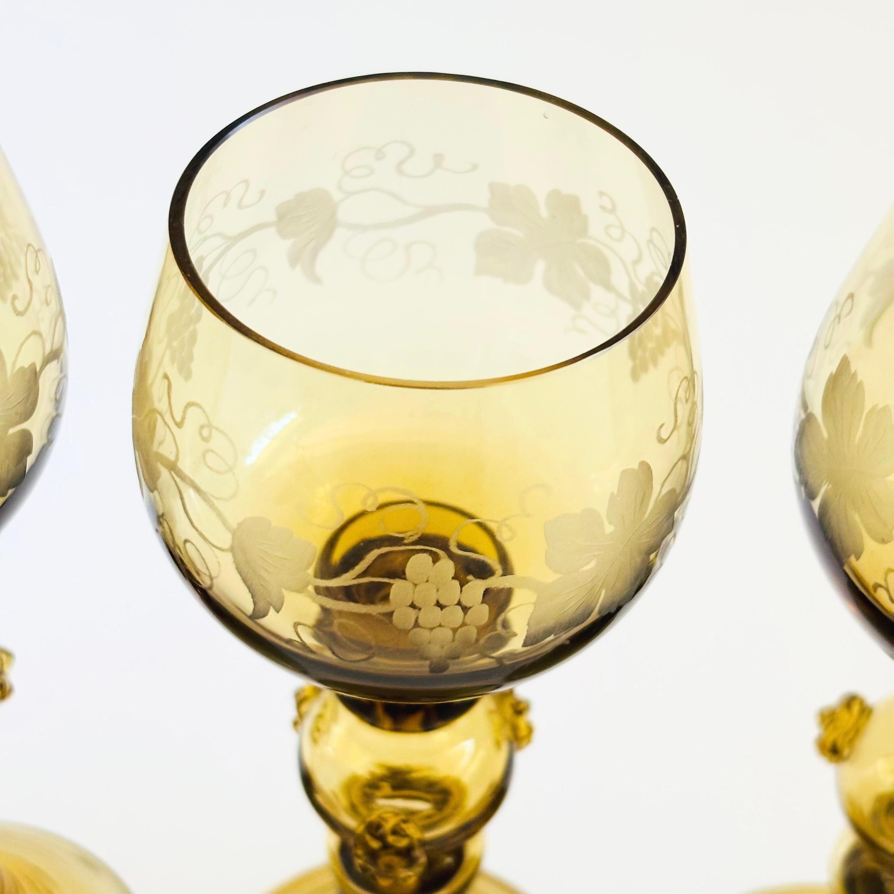 German Roemer Glasses - Set of 4 For Sale 2