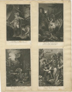 German Romantic Theatre Engravings, Dramatic Scenes, Minerva Taschenbuch, 1813