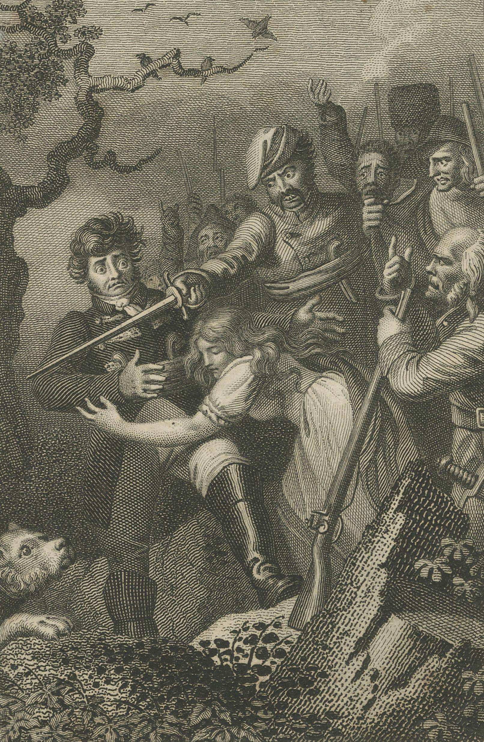 German Romantic Theatre Engravings, Dramatic Scenes, Minerva Taschenbuch, 1813