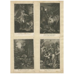 German Romantic Theatre Engravings, Dramatic Scenes, Minerva Taschenbuch, 1813