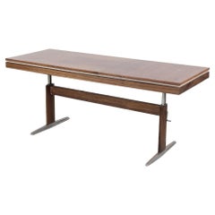 Vintage Mid-century Modern German Rosewood Adjustable Table from E.M.U, 1960s