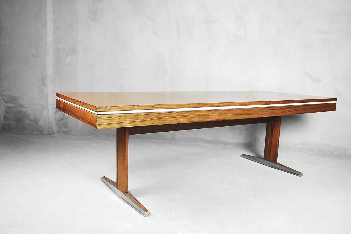 Palisander German Rosewood Modern Adjustable Table from E.M.Ü, 1960s For Sale