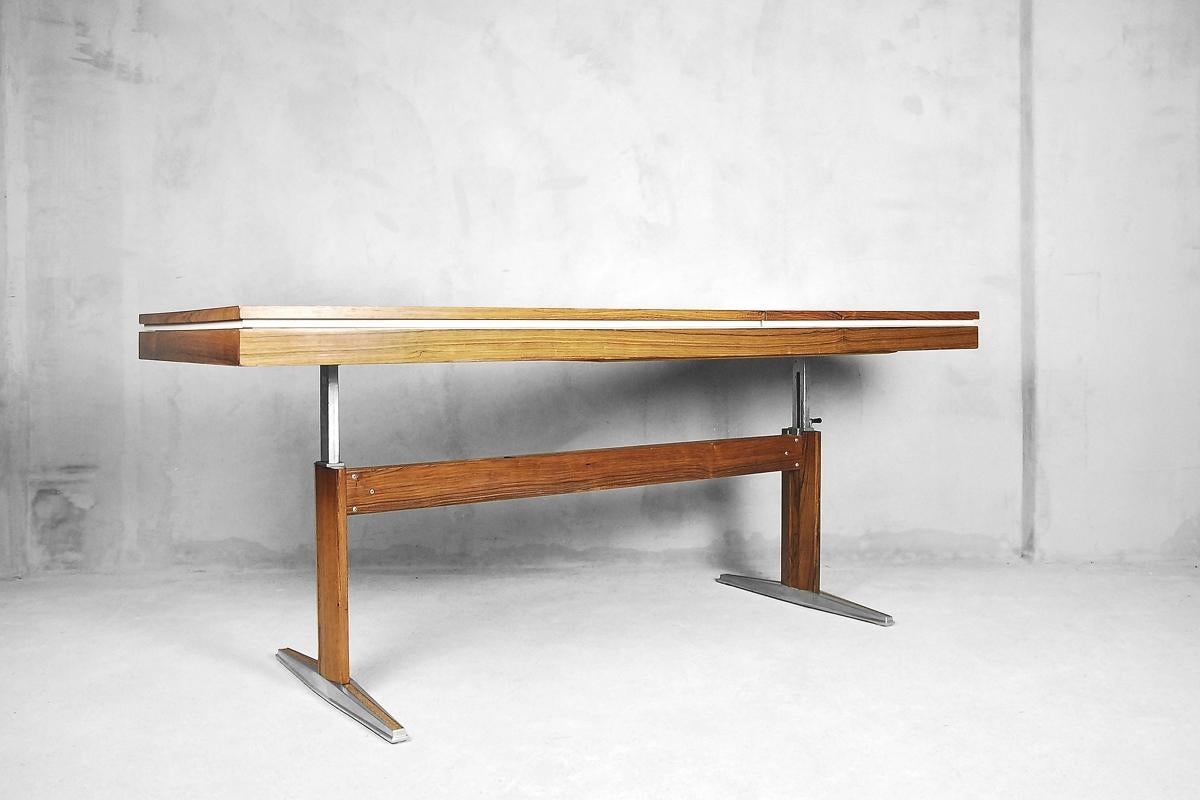 German Rosewood Modern Adjustable Table from E.M.Ü, 1960s For Sale 1
