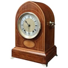 German Rosewood Ting Tang Striking Mantel Clock by Winterhalder & Hofmeier