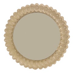 Miroir mural rond en résine, d'origine allemande, années 1960