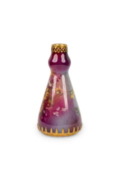 German Royal Bonn Red Floral Porcelain Vase