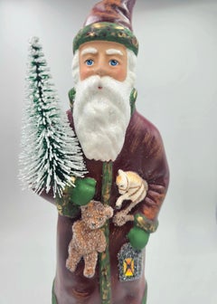 German Santa Claus Christmas Figure Papier-Mâché Sofina Boutique Kitzbühel