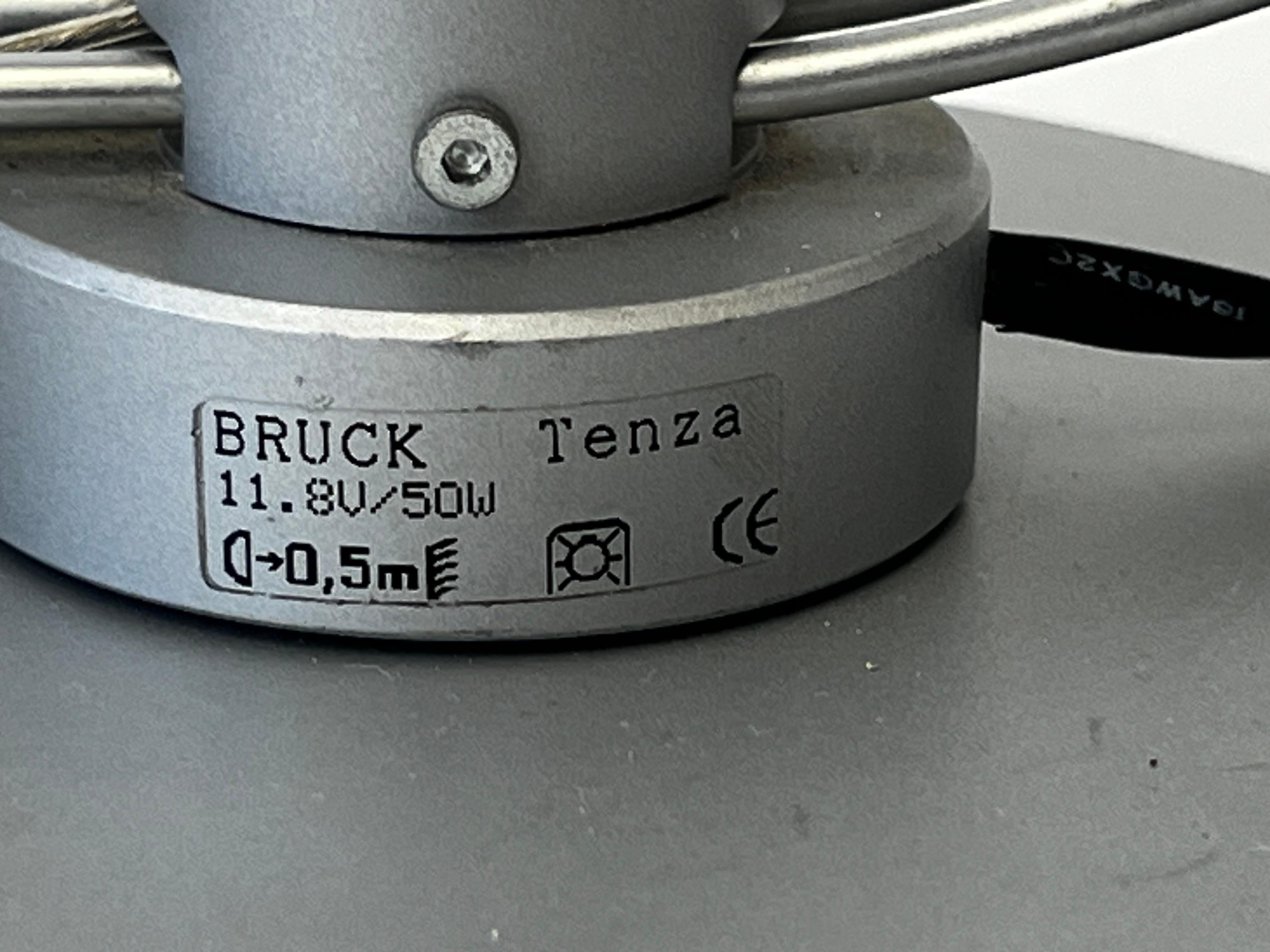Late 20th Century German Satin Aluminum Post Modern “Tenza” Desk Lamp by Archim Bredin for Bruck For Sale