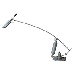 German Satin Aluminum Post Modern “Tenza” Desk Lamp by Archim Bredin for Bruck