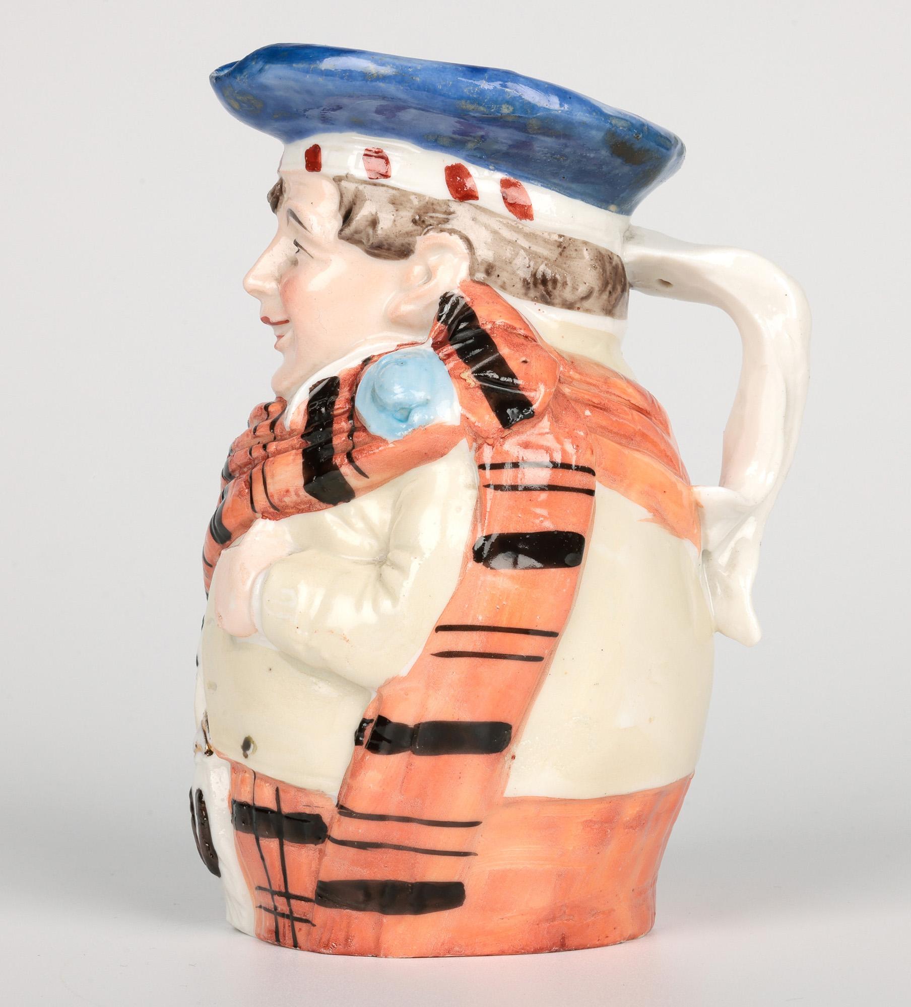 German Schafer & Vater Attributed Porcelain Figural Scotsman Character Jug For Sale 2