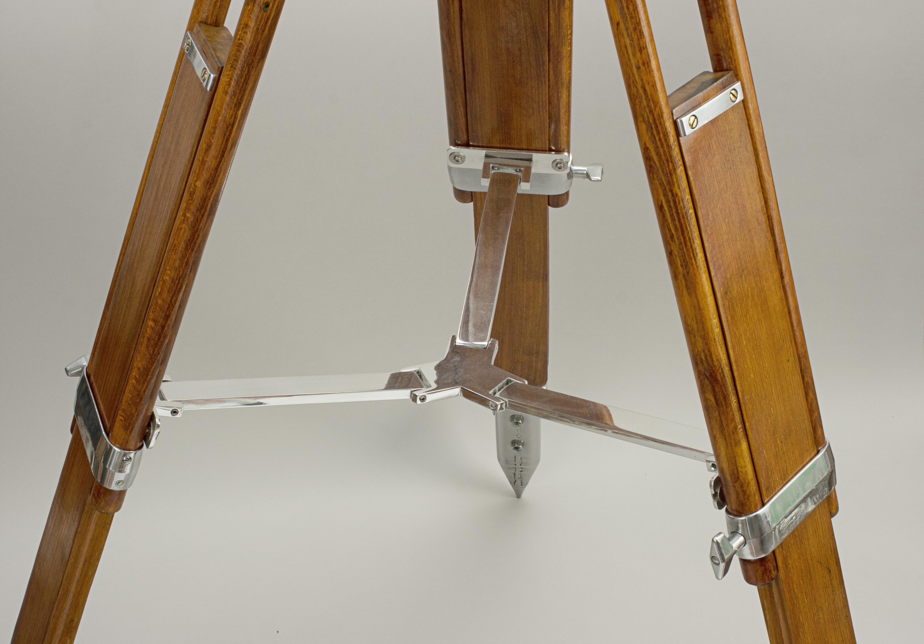Binocolo da osservazione tedesco Schneider, su supporto a treppiede in legno 5