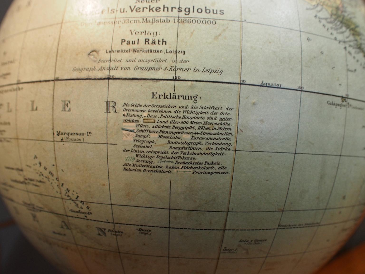 German School Globe from the 1920s 1