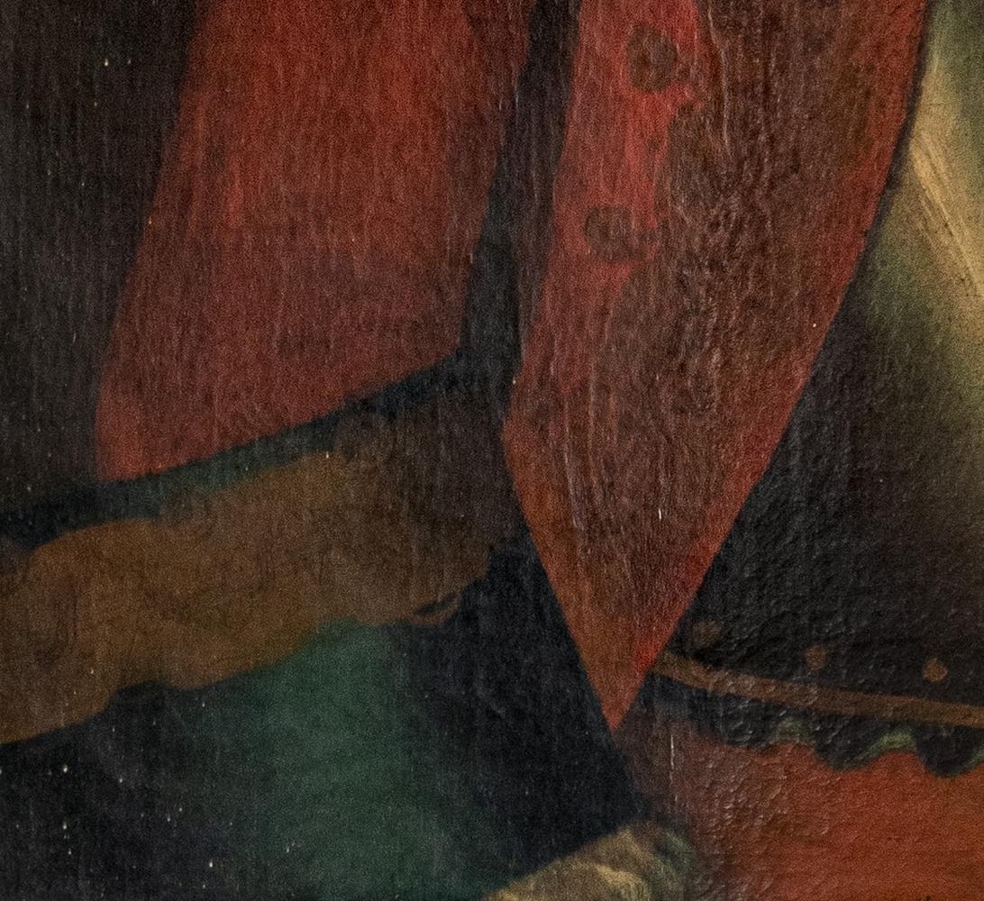 18th Century and Earlier German School Nobleman Portrait Oil , 18th Century