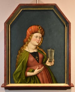 Mary Magdalene Paint 16th Century German school Oil on table Old master Germany