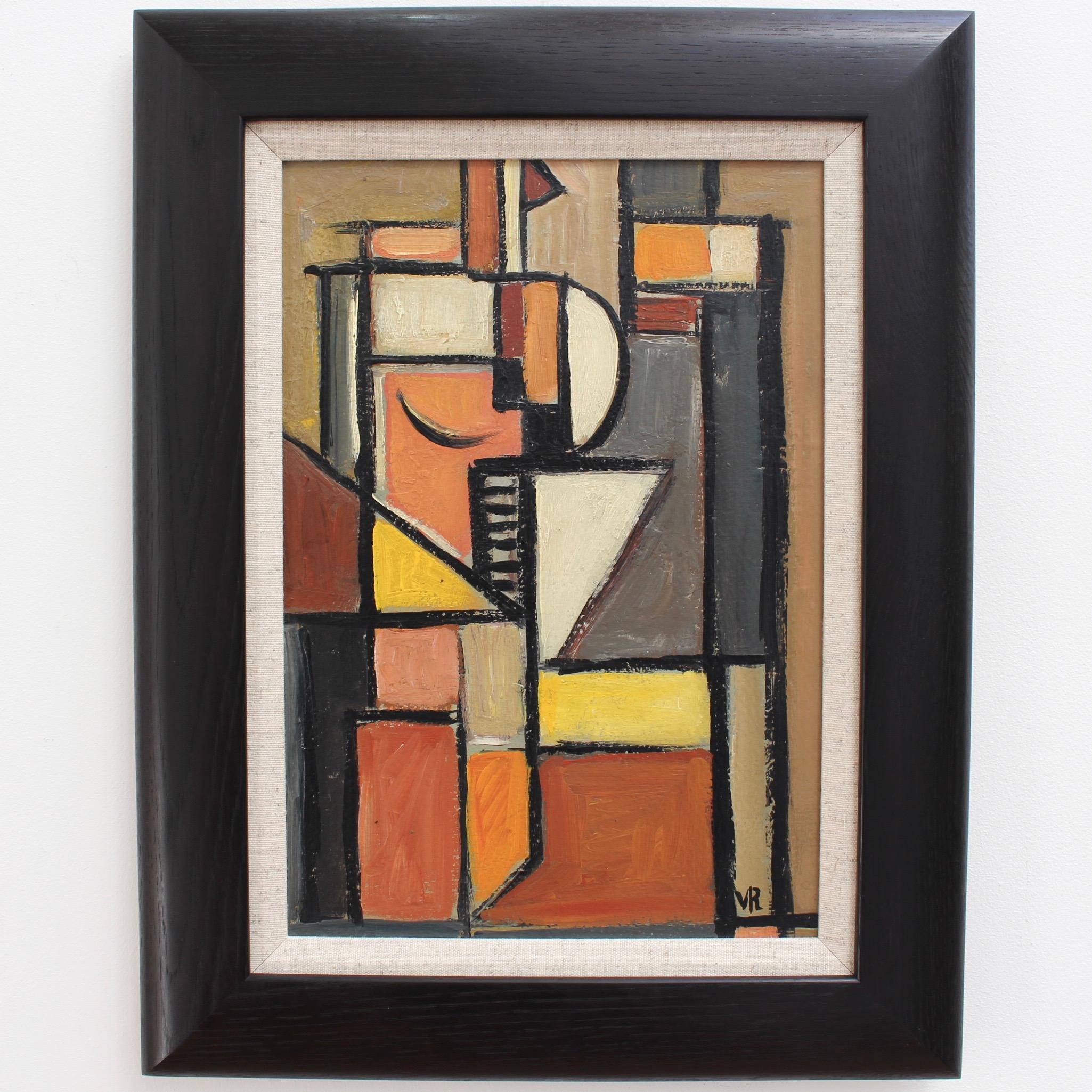 Cubist Composition by VR - Painting by Unknown