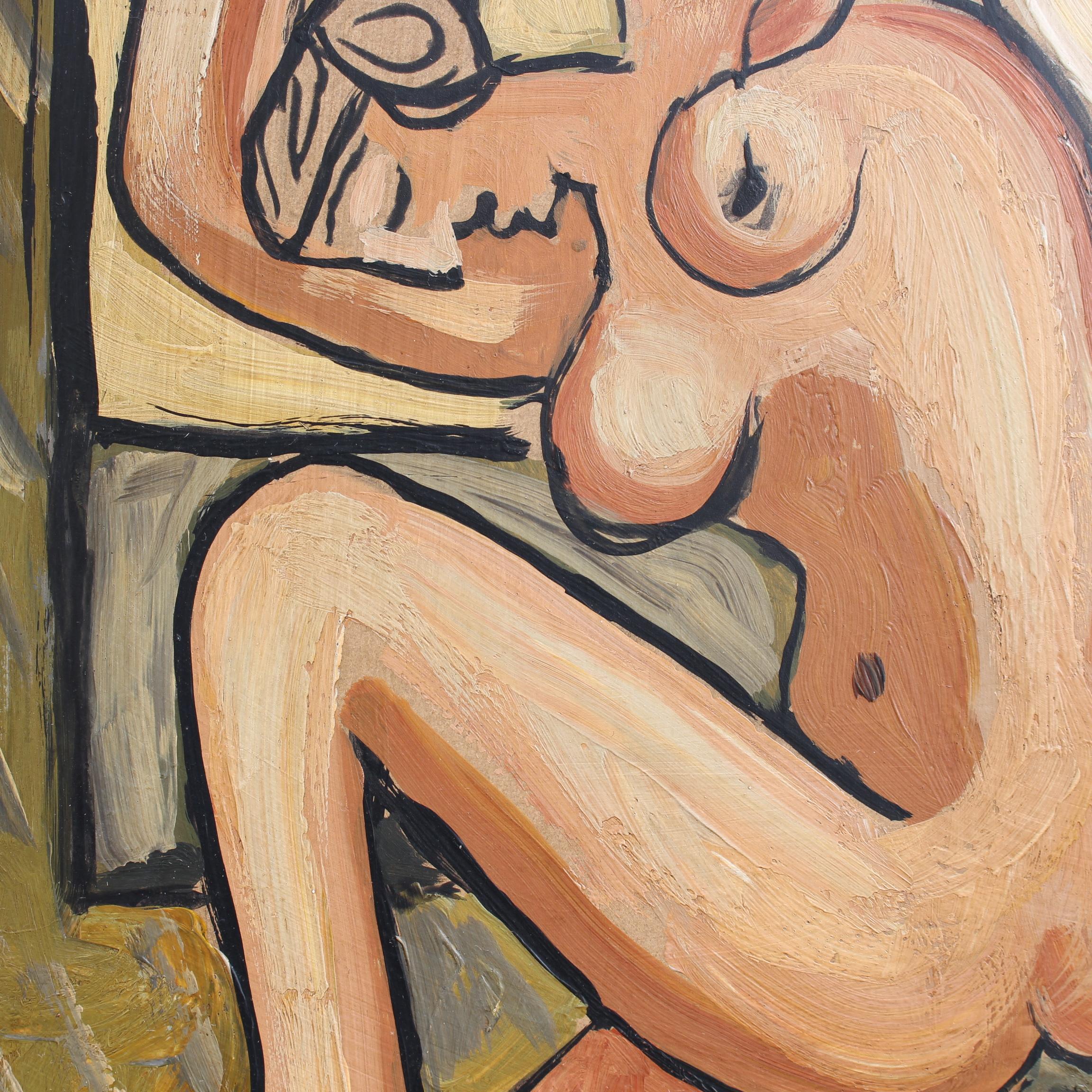 'Kneeling Nude and Mysterious Figure', Berlin School after Picasso 3
