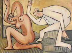 'Kneeling Nude and Mysterious Figure', Berlin School after Picasso