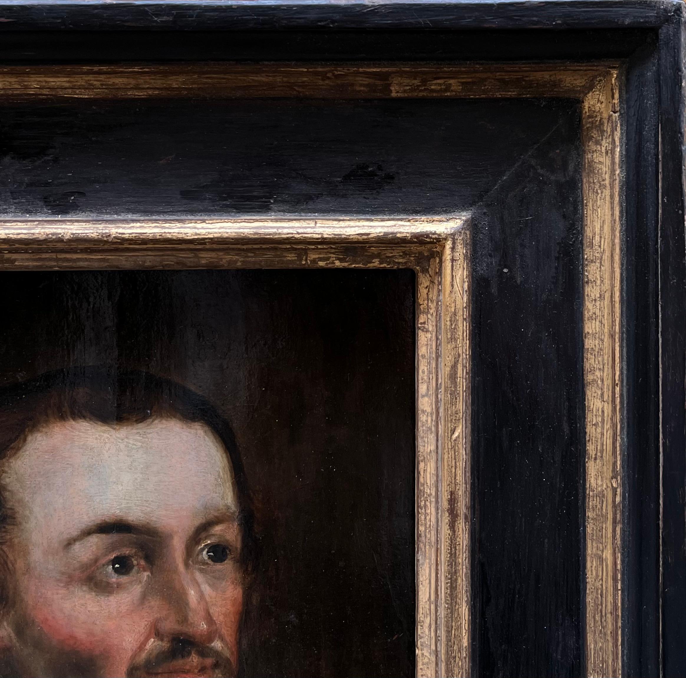 Portrait of Philip Melanchthon - Black Portrait Painting by German School