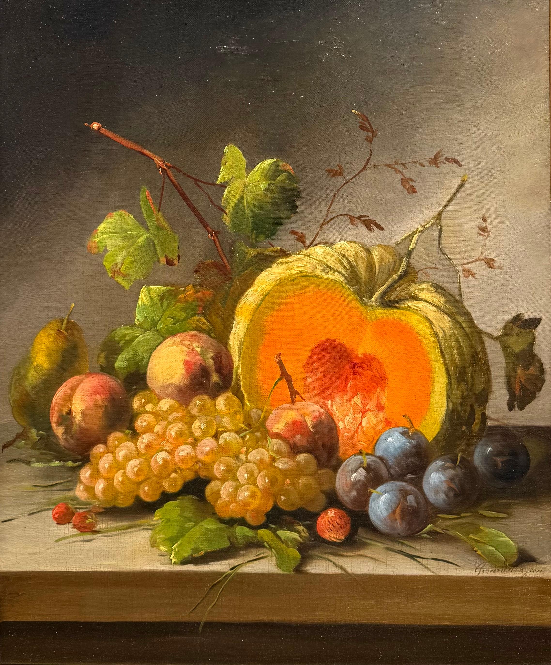 “Still Life with Fruit and Melon”
