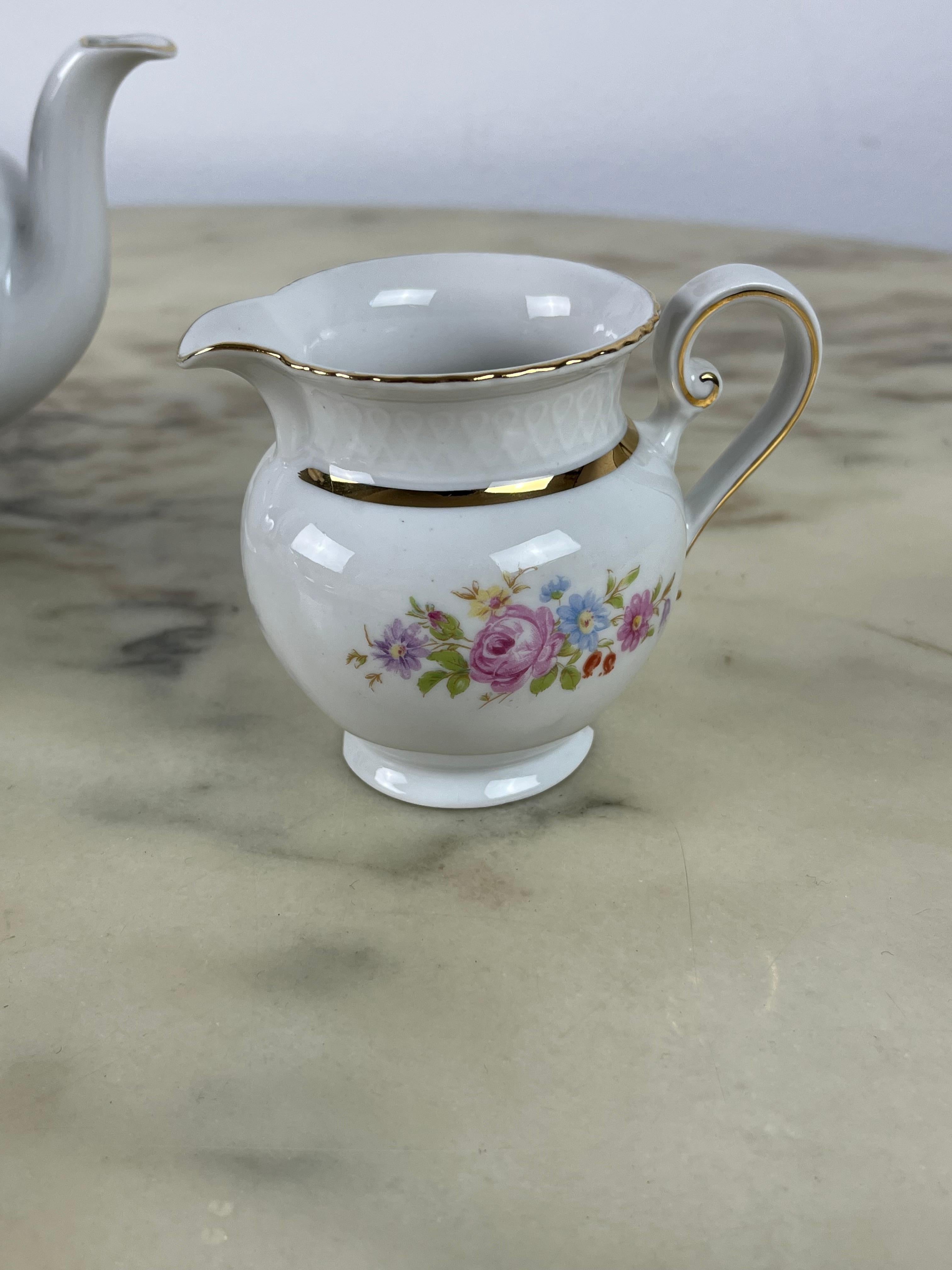 Mid-20th Century German Seltmann Weiden Porcelain Tea Set, 1960s