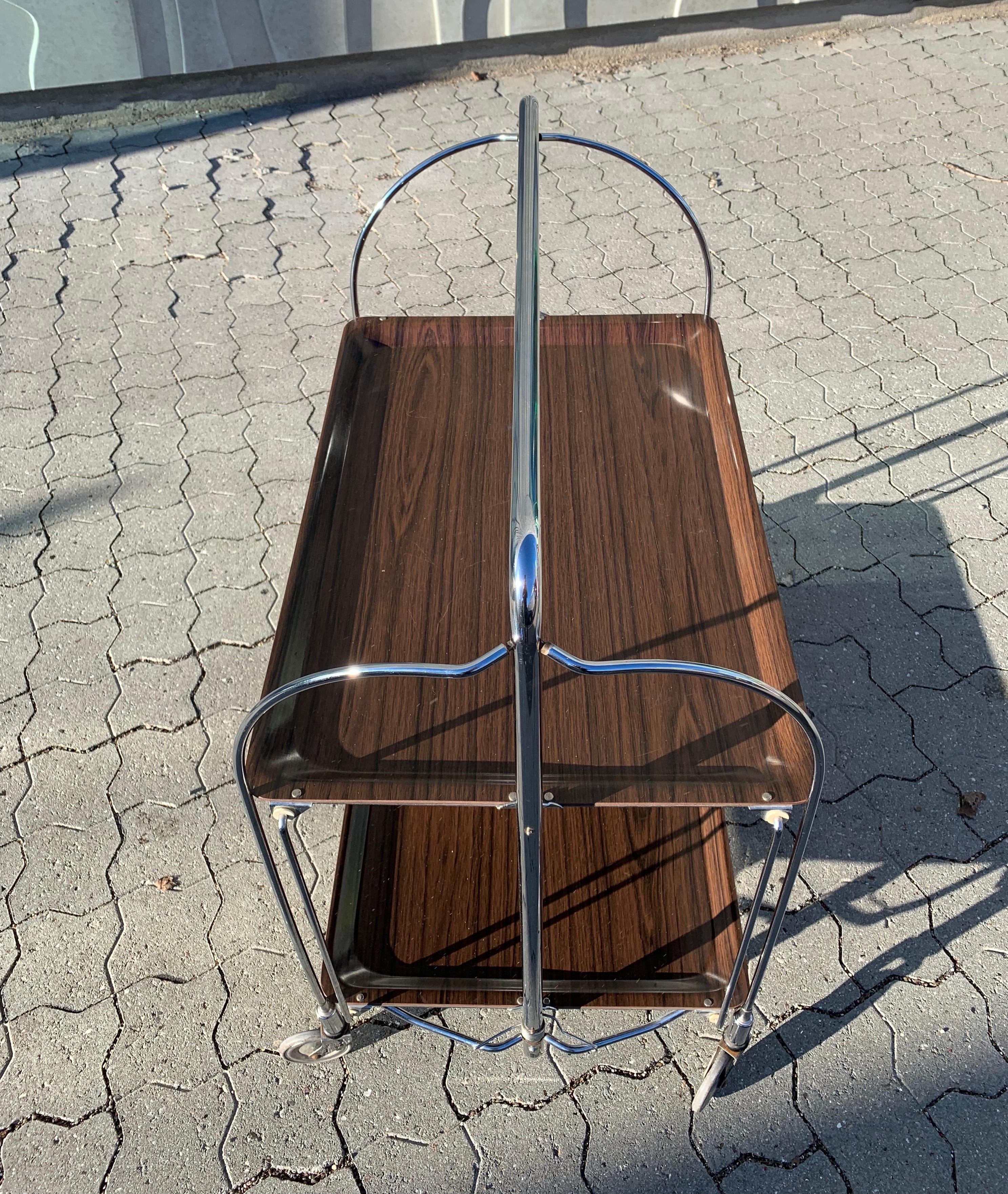 Mid-Century Modern German Serving Bar Cart, 1970s