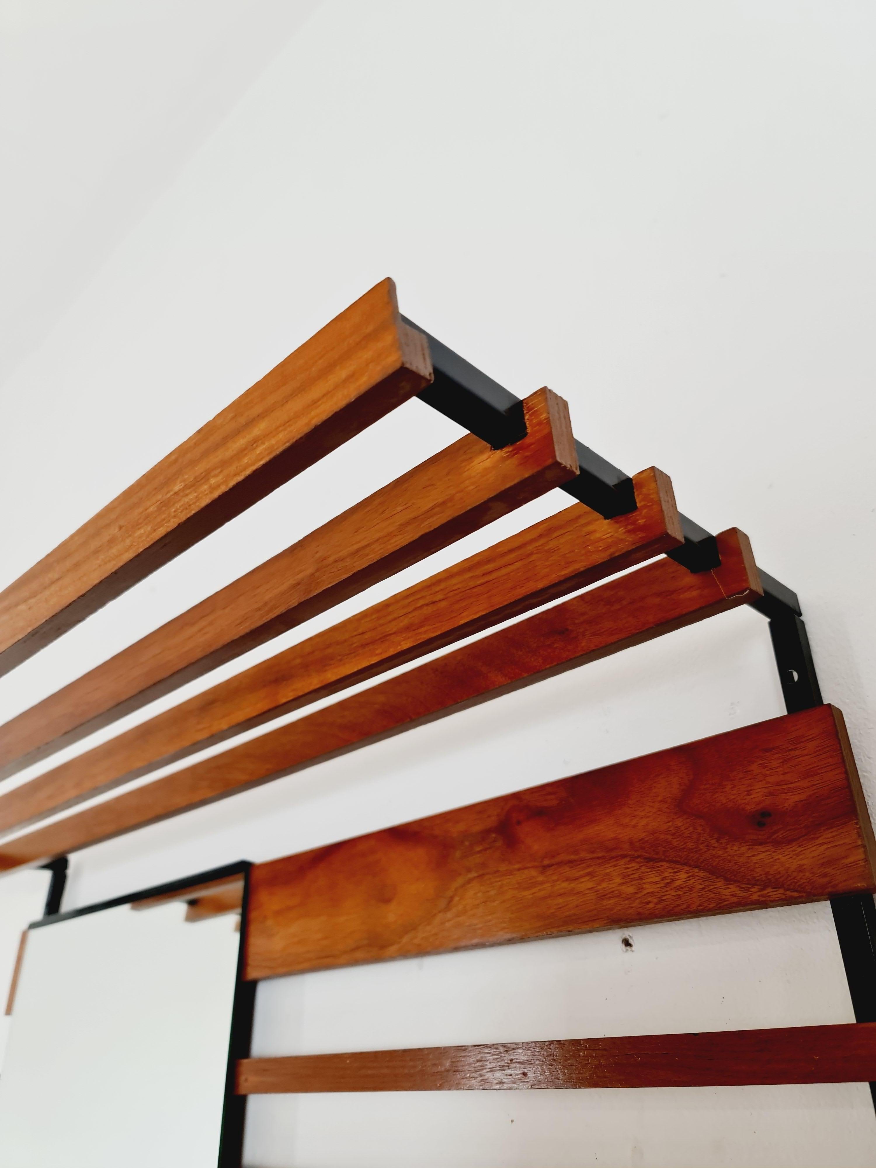 German Set coat rack/ hallway wall wardrobe/  With Mirorr, Flor Cabinet  1960s For Sale 2