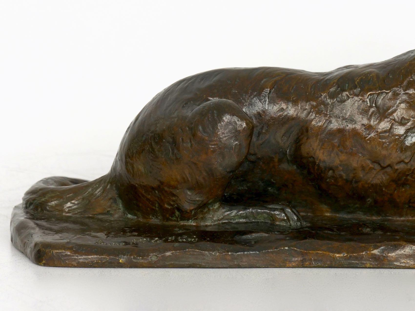 „Deutscher Hirte“ Antike französische Bronzeskulptur Hund von P. Tourgueneff & Susse 7