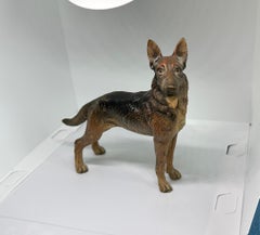 German Shepherd Dog Austrian Vienna Bronze Circa 1900 6.5 Inch Austria Bronze